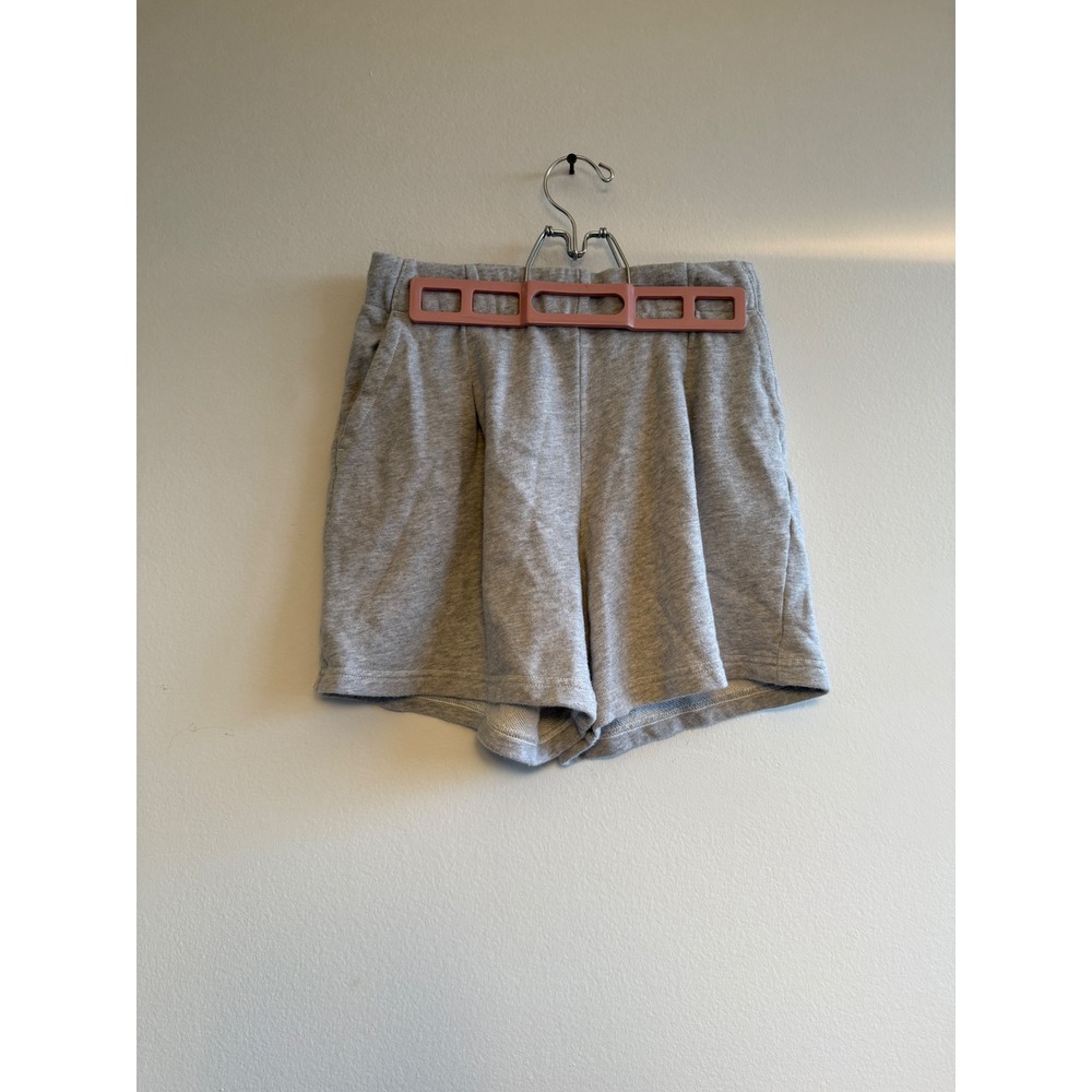 Aerie Womens Heather Gray High Waisted Lounge Sweat Shorts Size S Side Pockets
